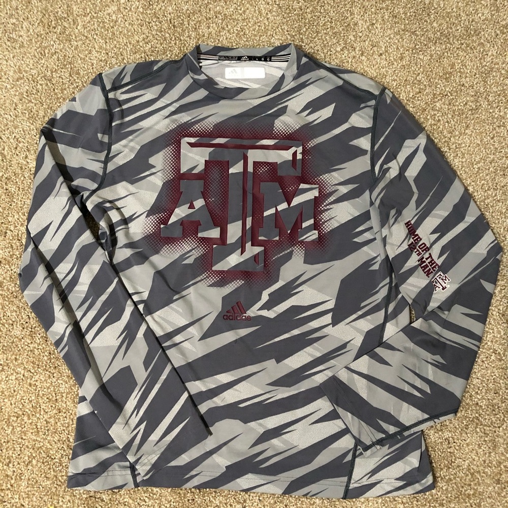 Adidas Texas A&M ClimaLite Athletic Long Sleeve